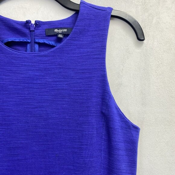 Madewell Sleeveless Fit & Flared Dress Women XS Blue Side Pockets Back Zip Used - Picture 16 of 16